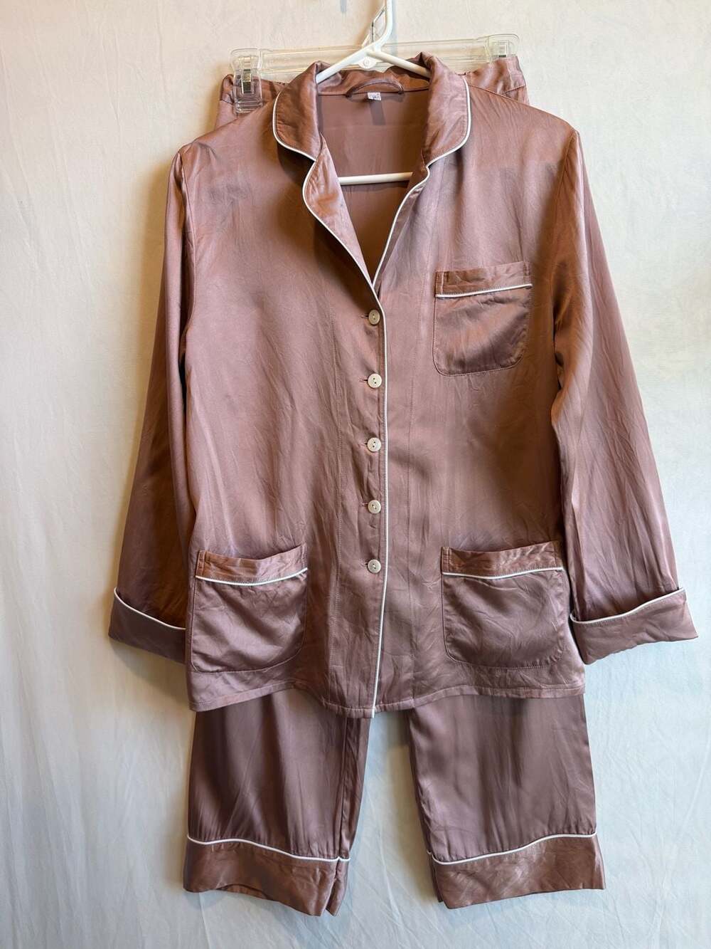 Lily 100% Pure Mulberry Silk Pajama Set in Mauve